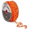 100 Foot Orange Plastic Chain Safety Barrier for Crowd Control, Queue Line, Concerts, Parking (1.5-Inch Links)